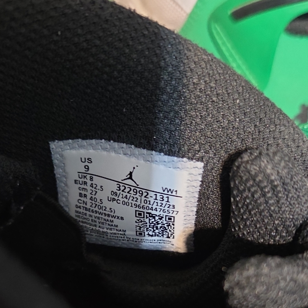 Jordan 6 Rings Size 9 Mens "Lucky Green" - Picture 5 of 7